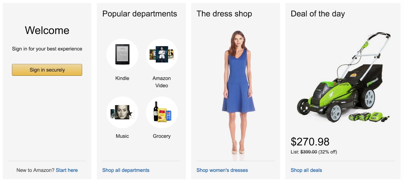 صفحه اصلی آمازون