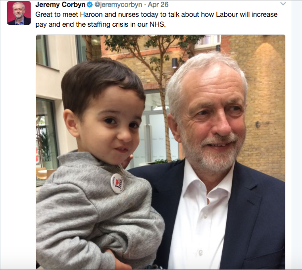 Labour political campaign on Facebook.