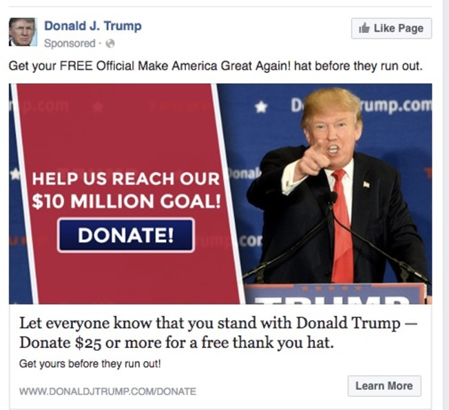Facebook Trump campaign.