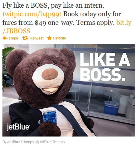 JetBlue's primary buyer persona is the low budget traveller that seeks a comfortable yet affordable solution to flying.