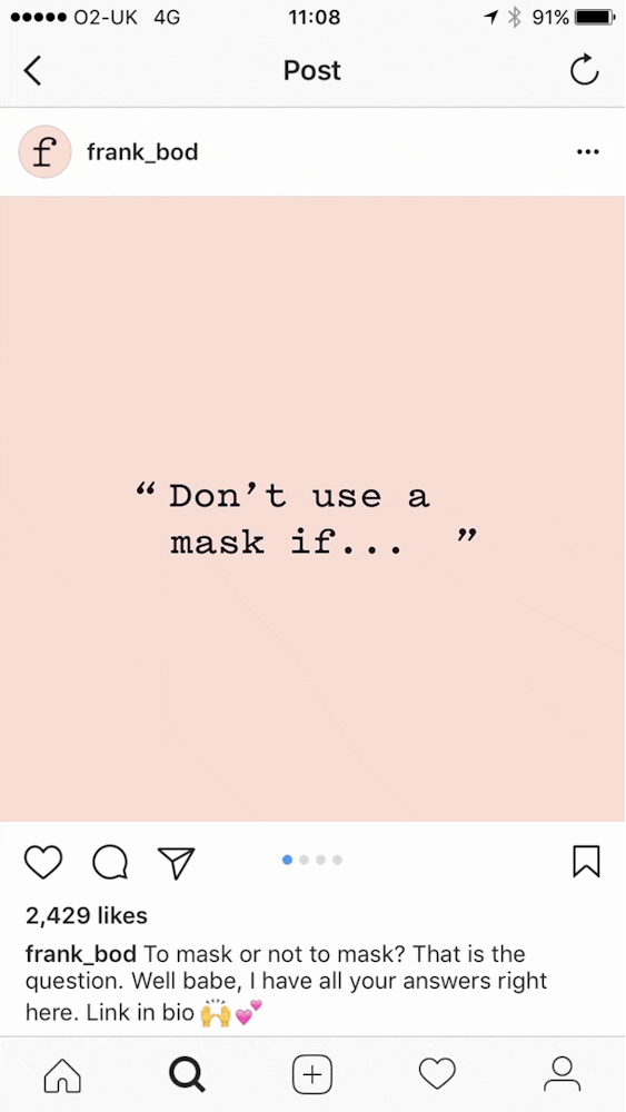 فرانک بیشتر صدای برند خود را می سازد