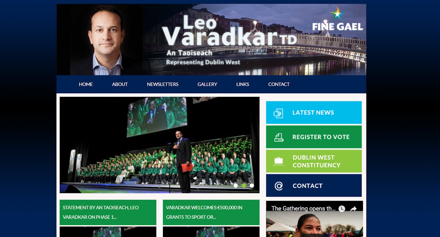 Leo Varadkar's website.